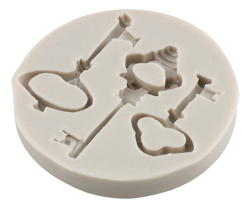 5pcs Molde Silicona Llave Vintage Ojo Reloje Fondant Resina