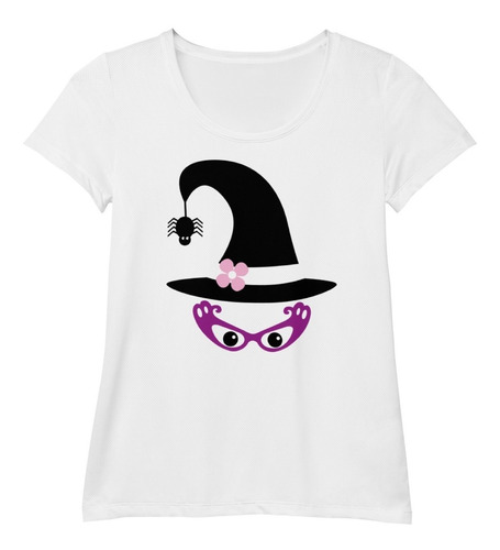 Blusa Halloween. Dia De Muertos. Bruja Con Lentes Mujer