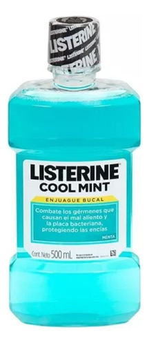 Caja Enjuague Bucal Listerine Cool Mint De 500 Ml Con 12 Pzs