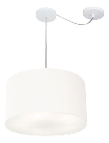 Lustre Cilíndrico Md-4166 40x25cm Branco Bivolt