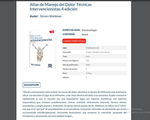 Atlas De Manejo Del Dolor Técnicas Intervencionistas Waldman