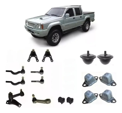 Kit Suspensão Dianteira L200 Gl Gls 1995 A 2005 - 16 Peças