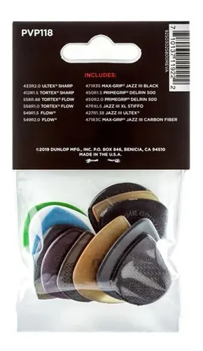 comprar Kit 12 Palhetas Dunlop Variety Pack Sortidas Pvp 118 Shred Cor sortida