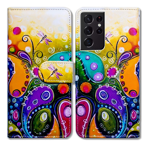 Funda Para Samsung Galaxy S21 Ultra 5g Diseño Libelula Color