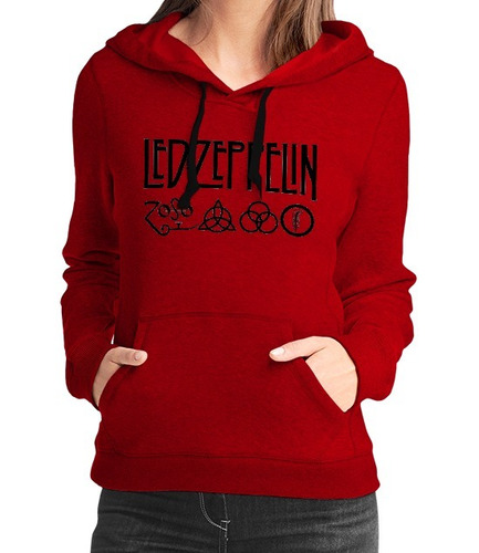 Buzo Hoddie Capota Cerrado Dama Led Zeppelin