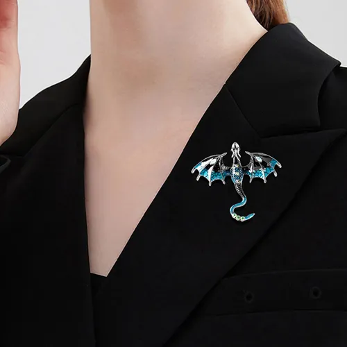 2 Men's Rhinestone Animal Brooch - Elegant Fashion 2 Pcs