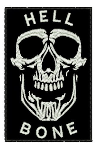 Patch Bordado Hell Bone (viagem, Motociclista )