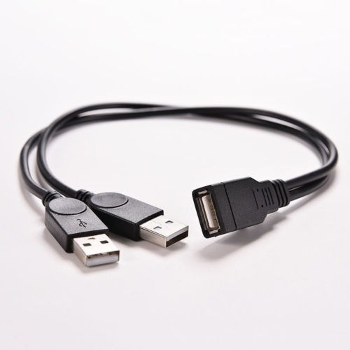 Cable Conector De Cable Usb 2.0 Hembra A 2 Usb Doble Macho D