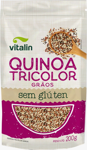 Quinoa Tricolor Grãos Sem Glúten 200g Vitalin