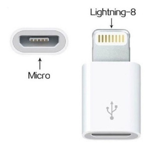 Ficha Adaptador Micro Usb A Lightning Para iPhone Sabattini