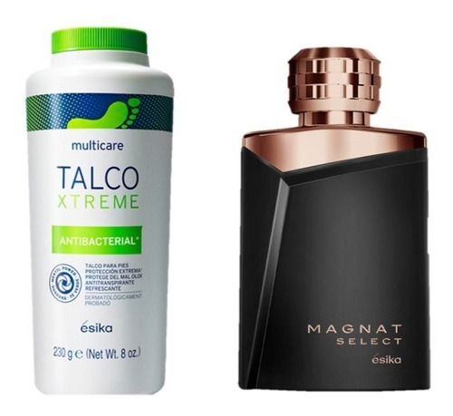 Talco Extreme Antibacterial + Perfume Magnat Select De Esika