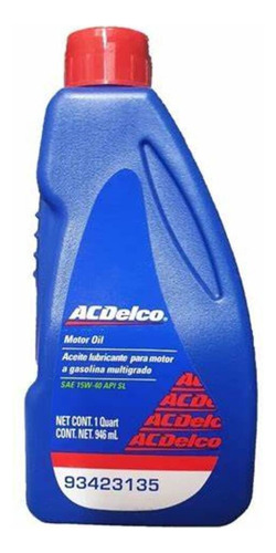 Aceite Motor Acdelco Multigrado 15w-40 946ml