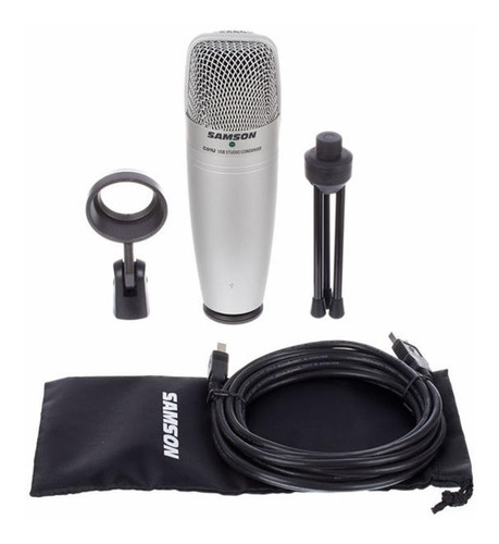 Samson C01u Pro Microfono | Usb | De Estudio Condenser - Cardoide Conector Usb | Incluye Cable Usb Y Soporte De Mesa
