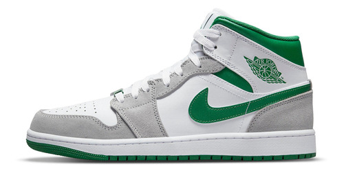 Zapatillas Jordan 1 Mid Se Grey Green Urbano Dc7294-103   