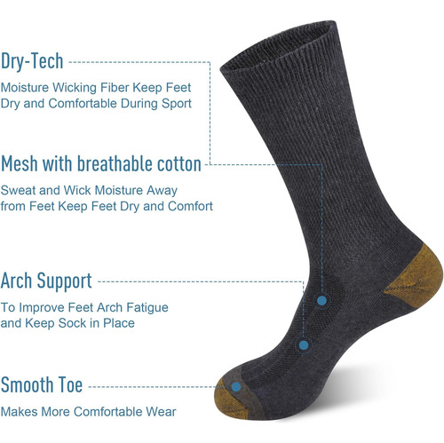 Calcetines Diabéticos De Iones De Cobre Ecoey Para Hombres 8