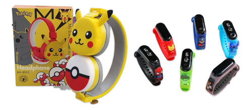 Diadema Pikachu Pokémon, Bluetooth + Smartband De Regalo