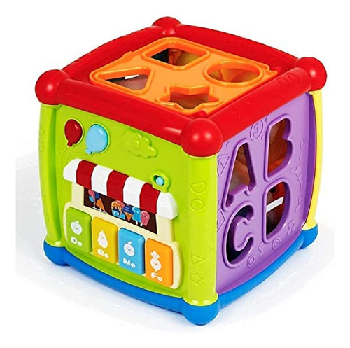 Baby Activity Cube - 6-in-1 Musical Baby Learning Toys, Play