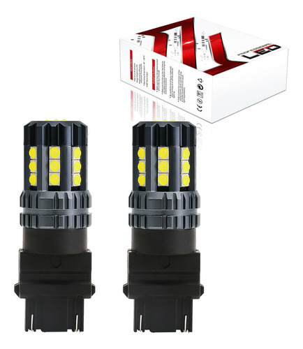 2 Bombillas Led Traseras 3157 3757 3156, 6000 K, Color Blanc