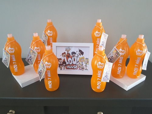 Botellitas Personalizadas Loud House Souvenir - Pack Por 10