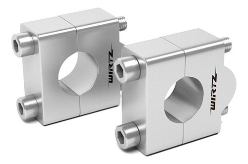 Elevador De Manubrio Clamp 22mm Con Tapa + 45mm Pulido Wirtz