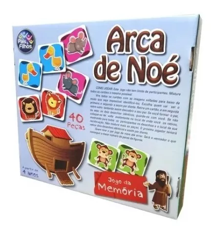 Kit 2 Jogos Bíblicos Arca De Noé Quebra Cabeça E Memória - PAIS & FILHOS -  Quebra Cabeça - Magazine Luiza