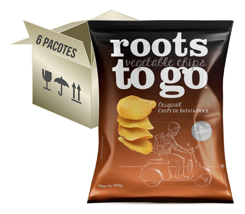 6x Chips De Batata-doce Roots To Go 100g