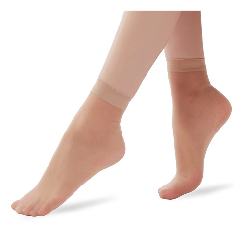 12 Pares De Calcetines Tobilleros Transparentes Para Mujer