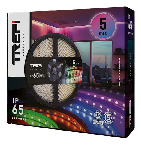 Tiras Luces Led Luz Fria Calida Exterior 5mts Ip65 Trefi Luz Blanco Frío
