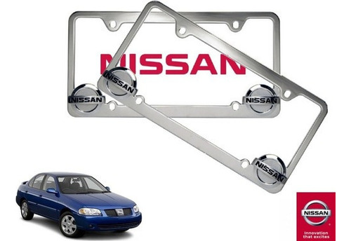 Par Porta Placas Nissan Sentra 1.8 2001 Original