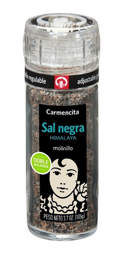 Sal Negro Vulcânico Do Himalaia Carmencita Com Moedor + Nota