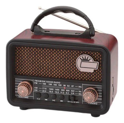 Rádio Vintage Retro Clássico Am Fm Bateria Bluetooth Usb