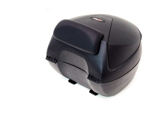 Imagen 6 de 10 de Maletero Top Case Atom 30lt Fire Parts Con Respaldo Negra