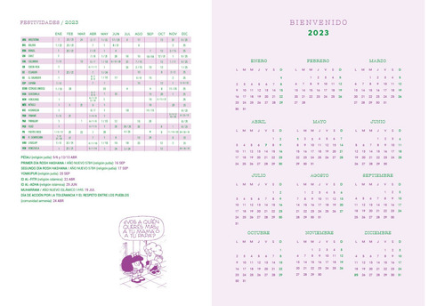 Imagen 3 de 6 de Agenda Mafalda Para La Mujer 2023 Anillada Verde