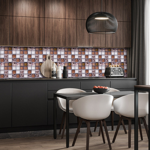 Pegatinas de cristal para bricolaje en forma de S, 10 pegatinas de pared en color E