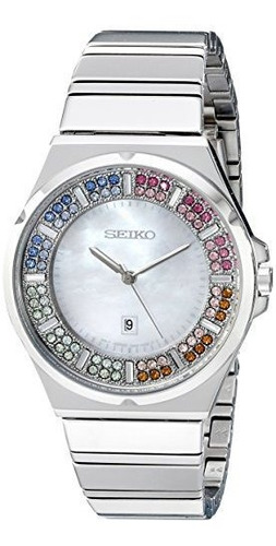 Seiko Sxdg55 De La Mujer Analogica Pantalla Reloj De Plata D