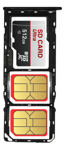 Bandeja Porta Sim Chip Card Compatible Samsung Galaxy A10