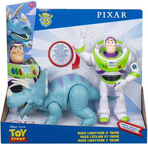 Boneco Toy Story Buzz Lightyear E Dinossauro Trixie Mattel.