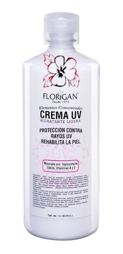 Crema Protectora Hidratante Ligera Uv Florigan® 1lt.