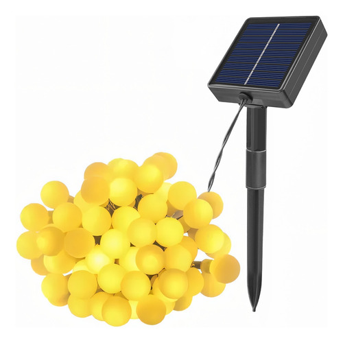 12m Solar Globo Cadena De Luces 100leds Para Fiesta