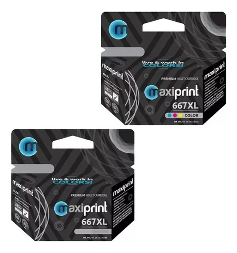 Cartucho Hp 667 Xl Negro Maxiprint