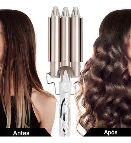 Ondulador De Cabello, Rizador 3 Barriles