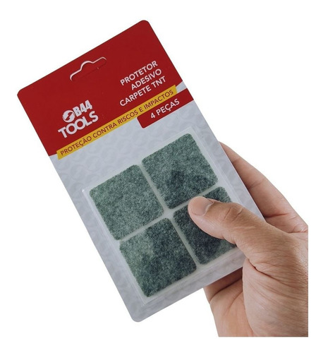 Imagem 2 de 3 de Protetor Adesivo Carpete Tnt 4un Quadrado 40mm - B44 Imports