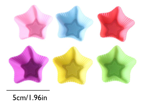 Magdalenas Con Forma De Estrella De Cinco Puntas, 5 Cm, Para