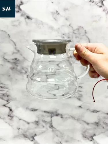 Cafetera Vidrio 600ml Filtro Papel Descrt Tipo Chemex