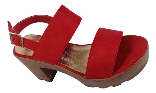 Imagen 4 de 4 de Sandalias De Mujer A89905 Rojo