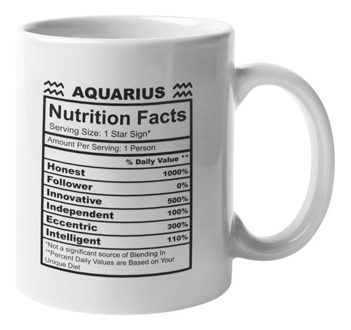 Taza De Café Con Información Nutricional De Aquarious, Diver