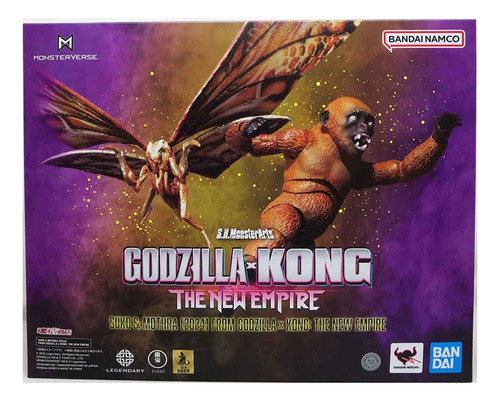 Bandai Sh Monsterarts Suko & Mothra Godzilla Kong New Empire