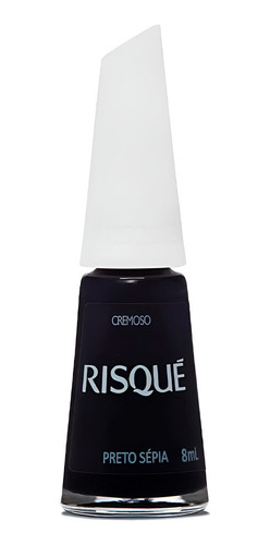 Esmalte Cremoso Para Unhas Preto Sépia Risqué 8ml
