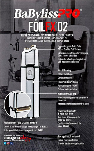 Máquina De Afeitar Doble Hoja Babylisspro® Foilfx02