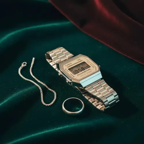 Relógio Casio Vintage A-168 Digital Para Adultos Prateado | Frete